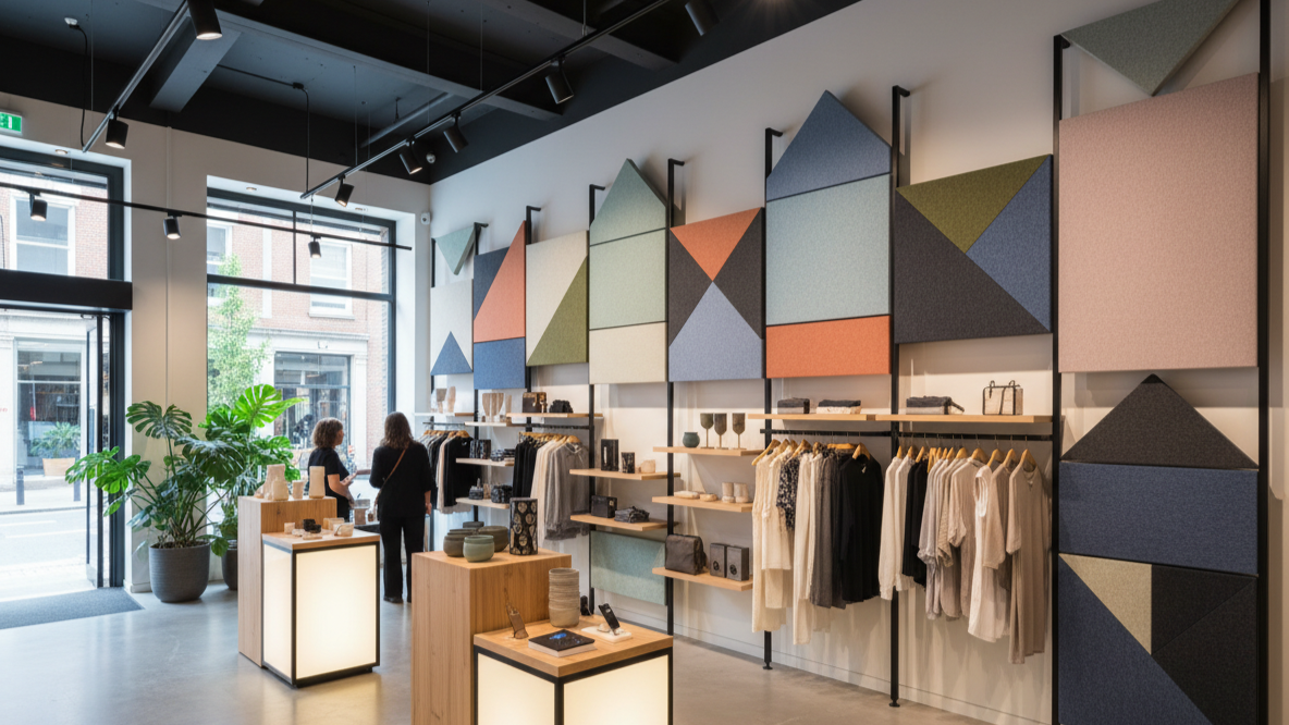 Acoustic treatment in retail store