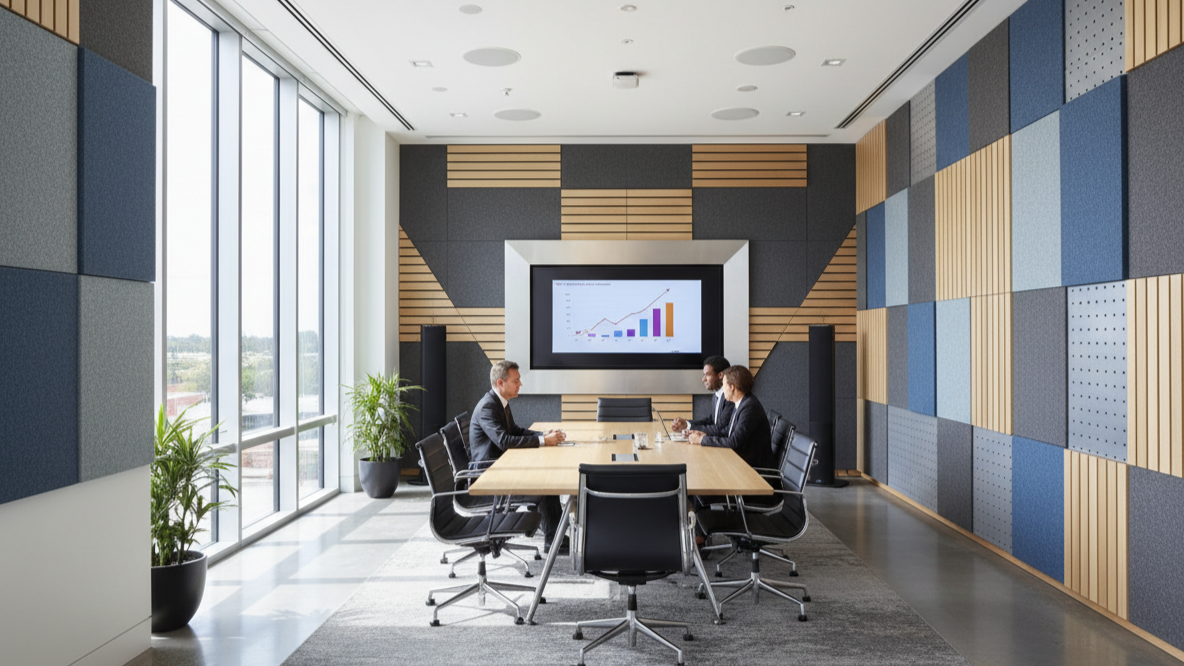 Acoustic treatment in office and conference room