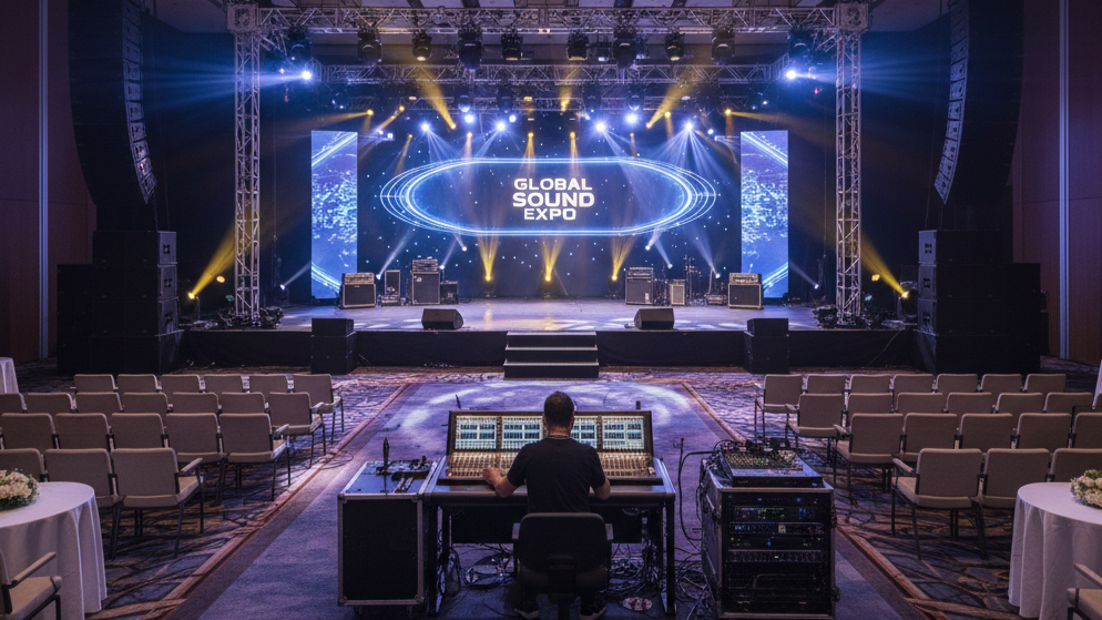 Event venue with professional sound system