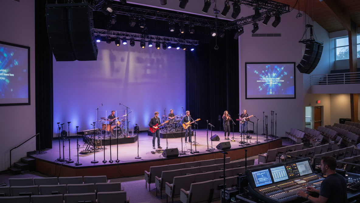 House of worship with professional sound system