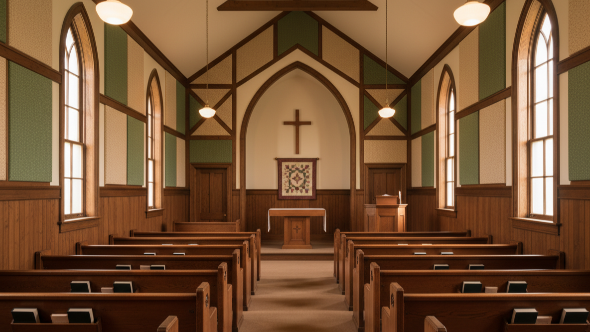 Acoustic treatment in house of worship