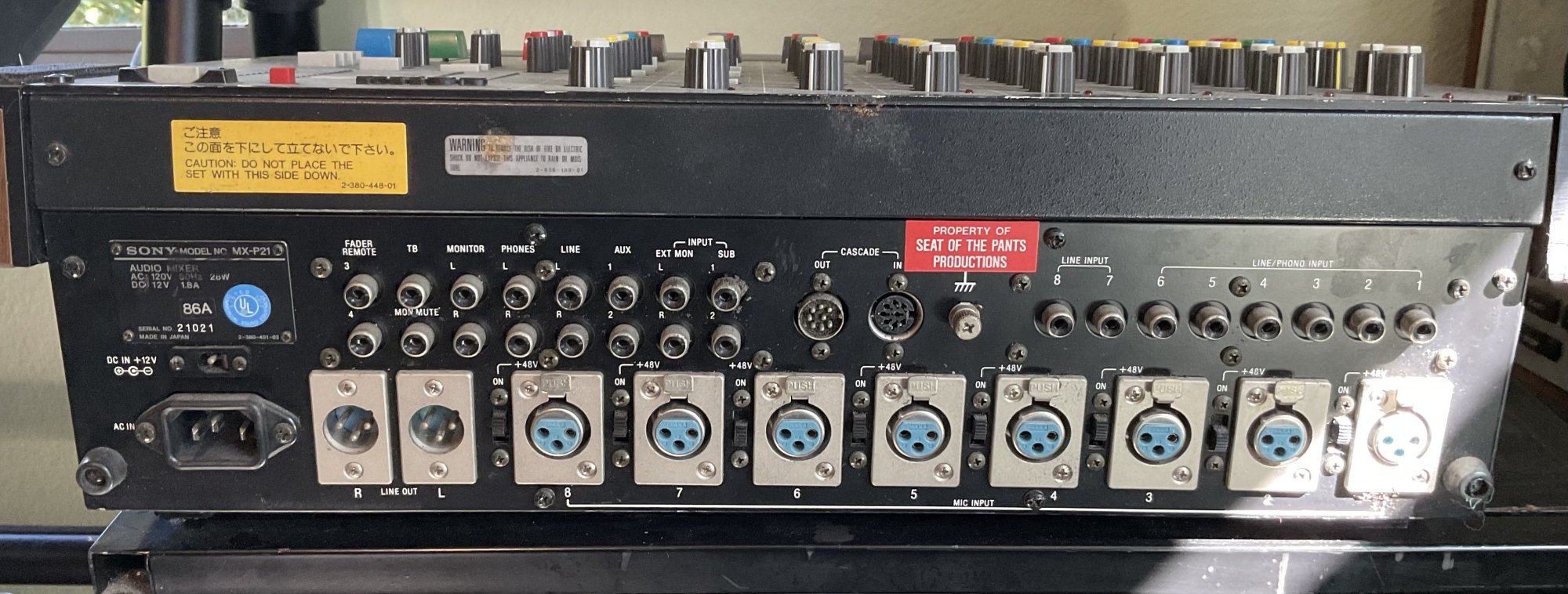 SONY MX-P21 8 CHANNEL AUDIO MIXER AS-IS