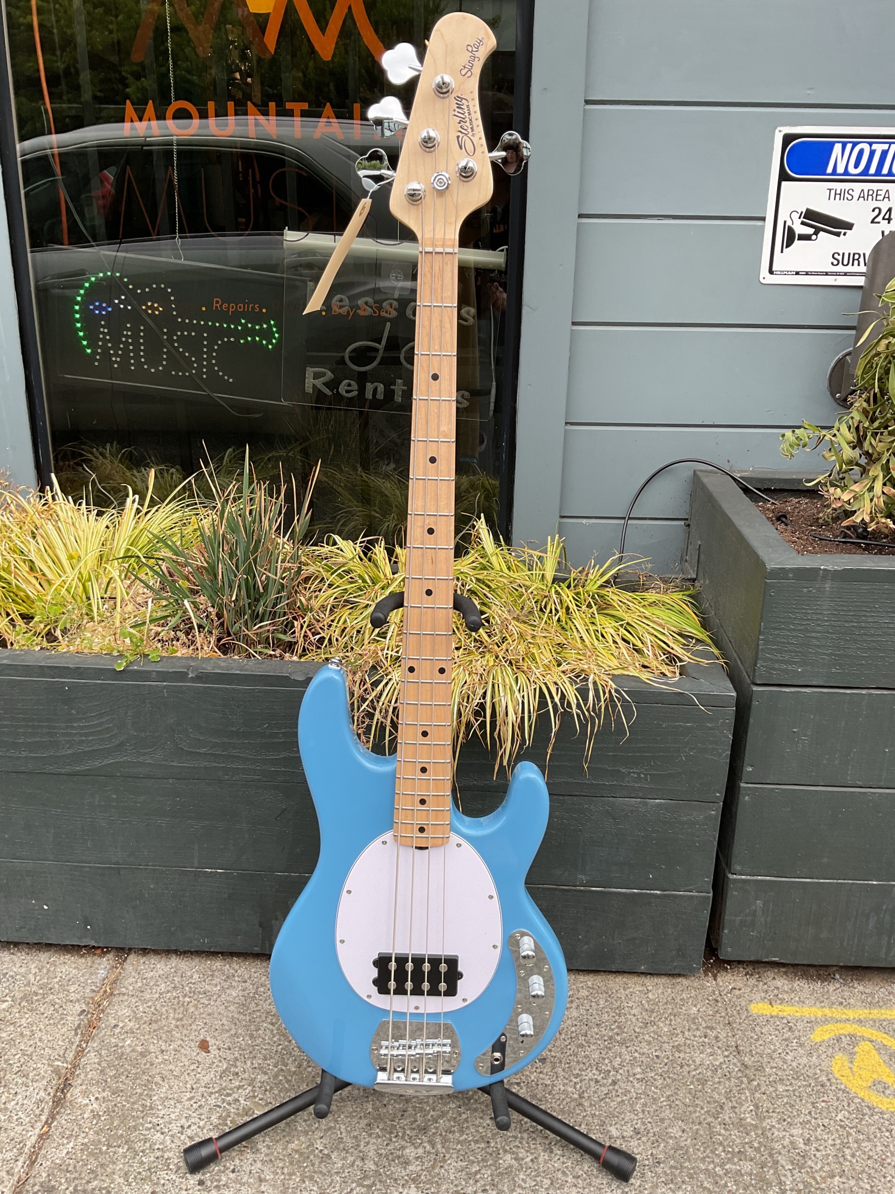 Sterling By Musicman SUB STINGRAY RAY4-CHB-M1 hopper Blue Electric Base B-stock