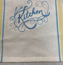 embroidered kitchen towel