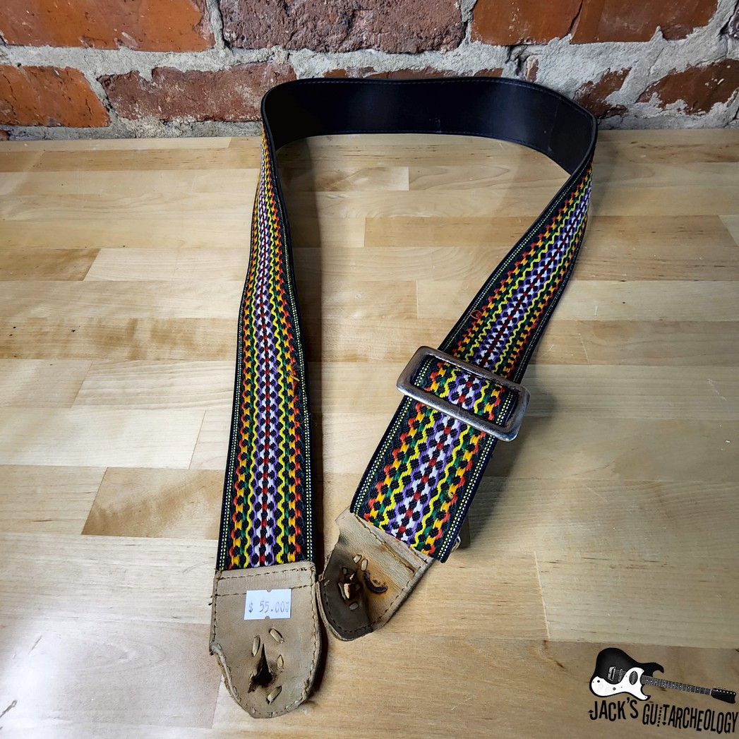 Vintage Ace Heavy Duty Guitar Strap (1960s Rainbow Geometric)