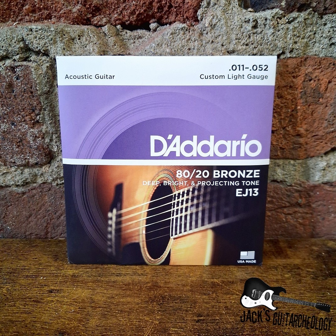 D'Addario 80/20 Bronze | (11-52) Custom Light Gauge Acoustic Guitar Strings 