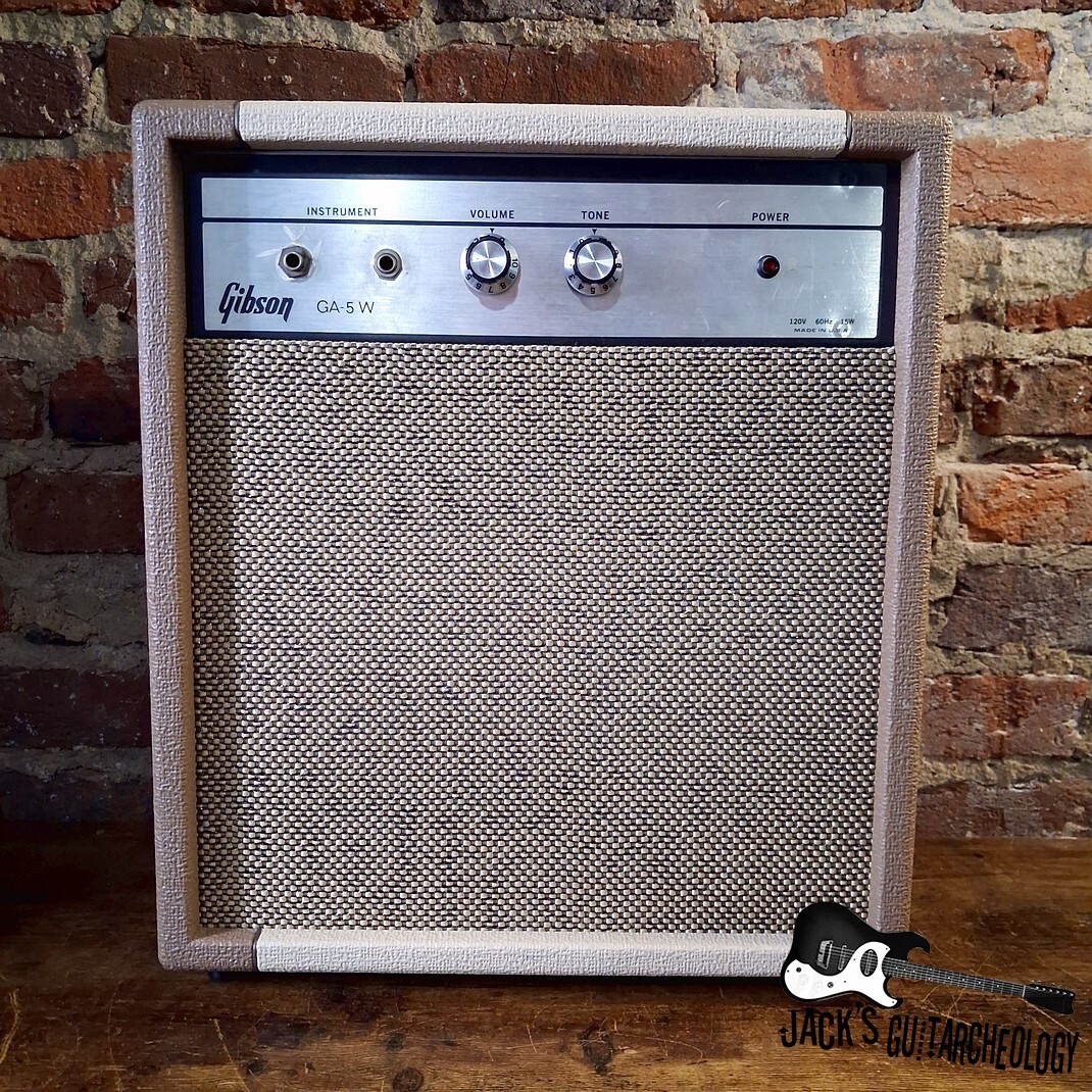 Gibson GA-5W 15 Watt Electric Guitar Amplifier *Rehoused w/ New Speaker* (1970s - Brown/Tan)