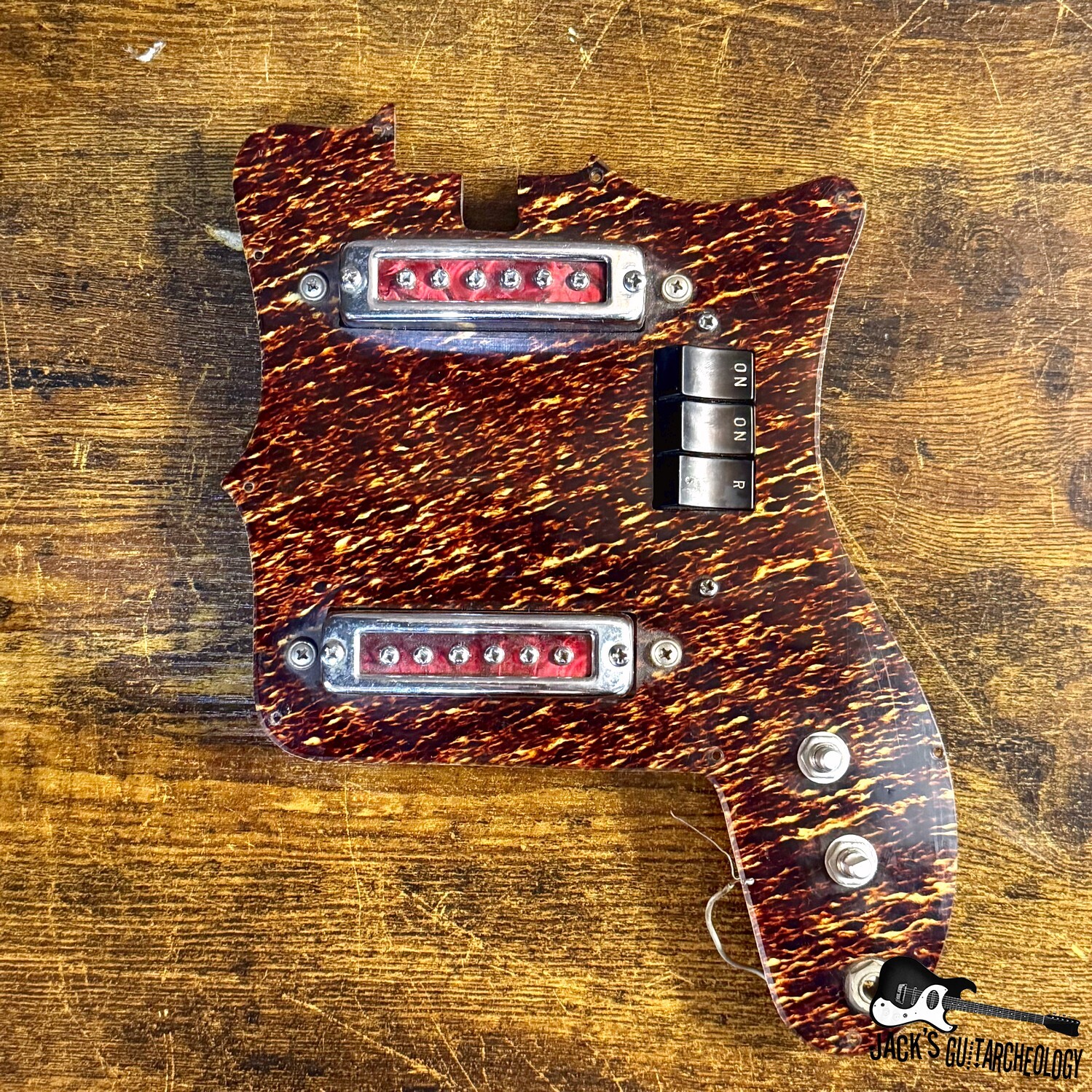 Hoshino Gakki / Early Ibanez Loaded Two Pickup Vintage Pickguard (1960s - Tortoiseshell)