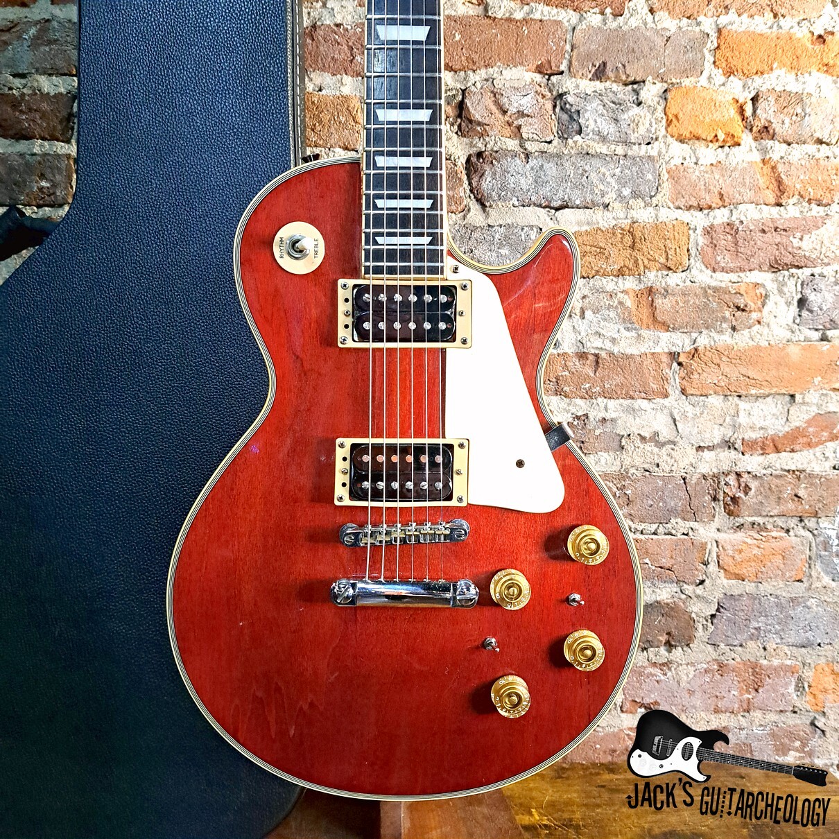 Lotus MIK Single Cut Electric Guitar w/ Jerrytone C. Winn Mods, SD Thrash Factor & HSC (1980s - Cherry)