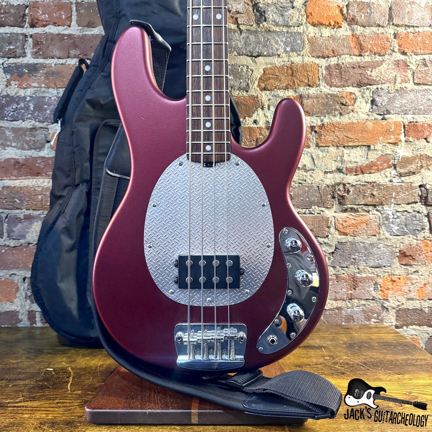 Music Man S.U.B. USA Made Electric Bass w/ GB & Flats (2000s - Maroon Mist) 