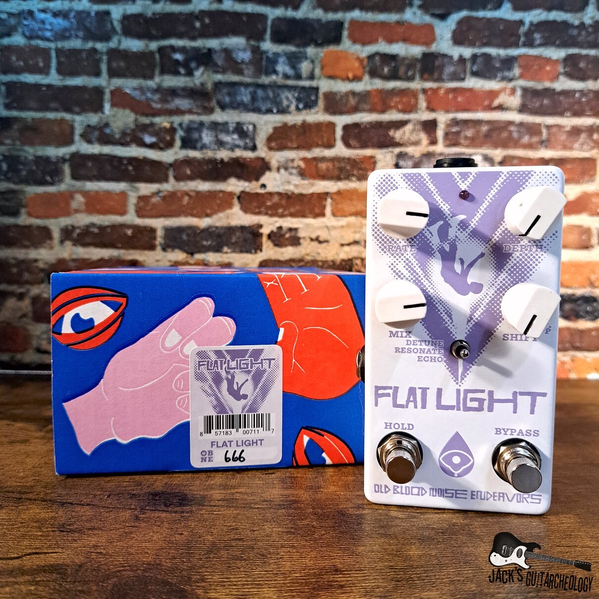 Old Blood Noise Endeavors Flat Light Textural Flange Shifter w/ Box *USED* (2020s - White/Lavender)