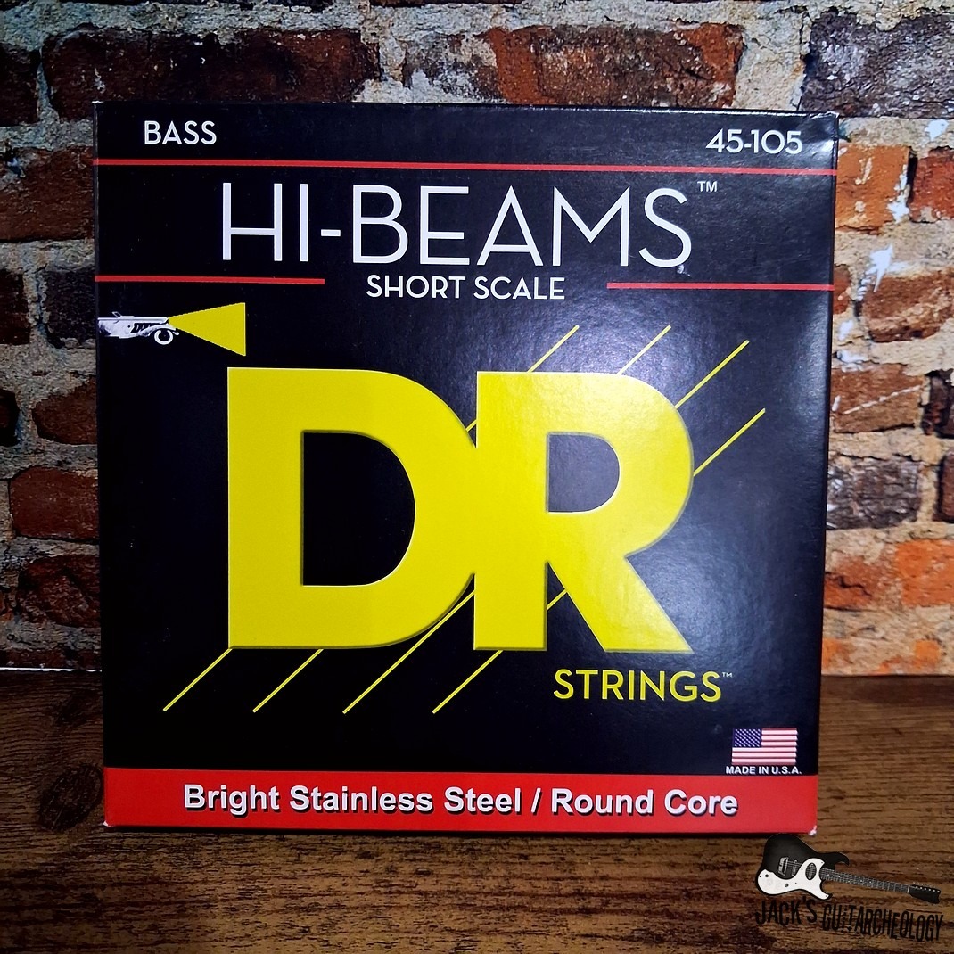 DR Strings HI-BEAM | (45-105) Short Scale 4-String Medium Stainless Steel Bass Strings