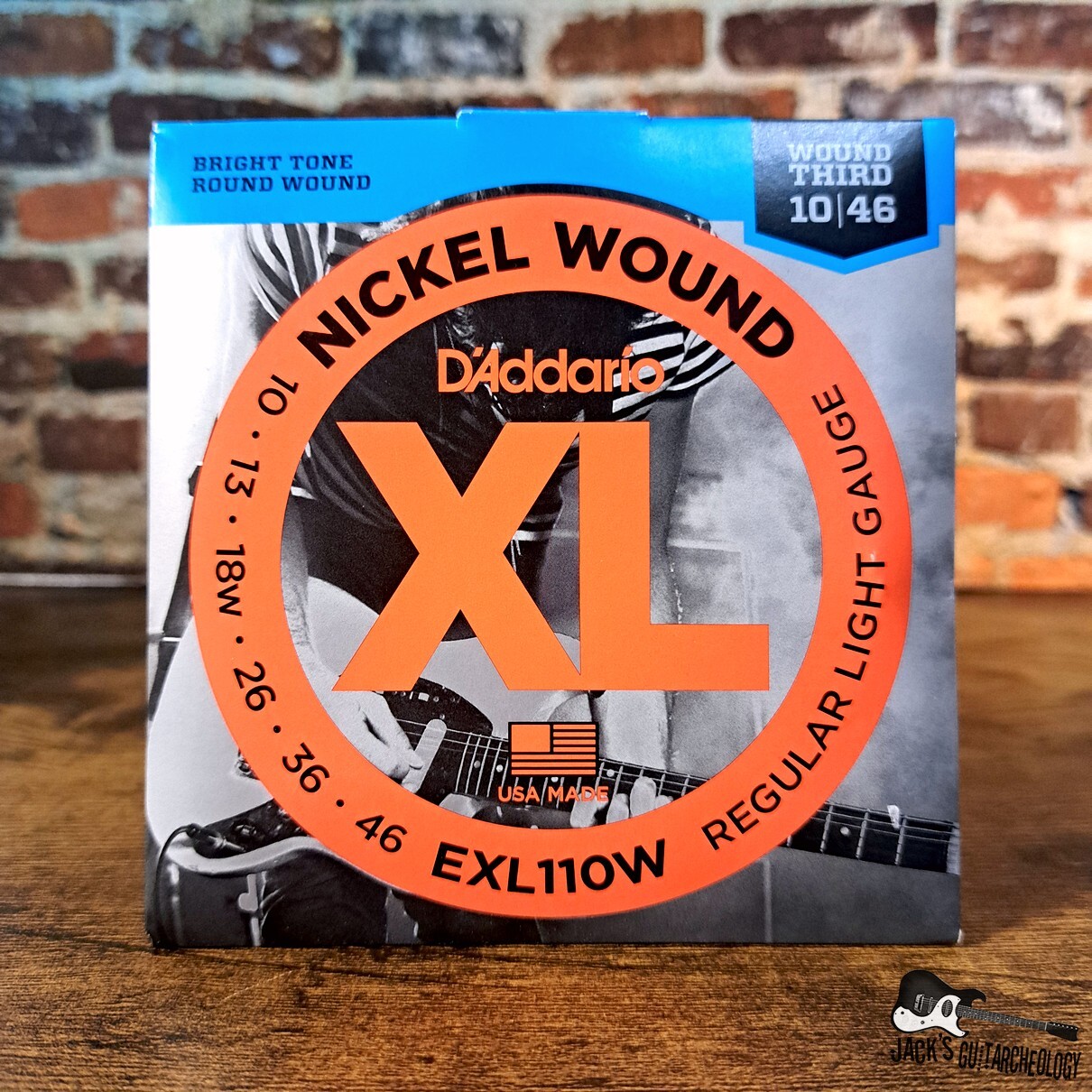 D'Addario XL Nickel Wound Third | (10-46) Regular Light Gauge Electric Guitar Strings
