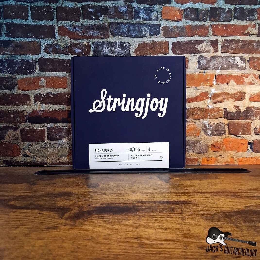 Stringjoy Bass Signatures | (50-105) 4 String Medium Scale Medium Gauge Nickel Wound Bass Guitar Strings