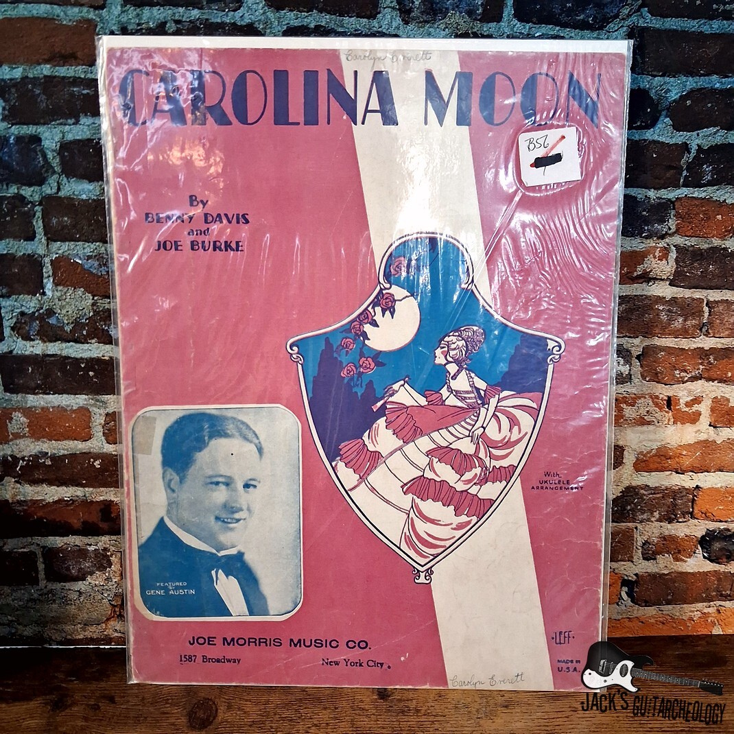 Vintage Carolina Moon Benny Davis / Joe Burke Sheet Music (1940s)