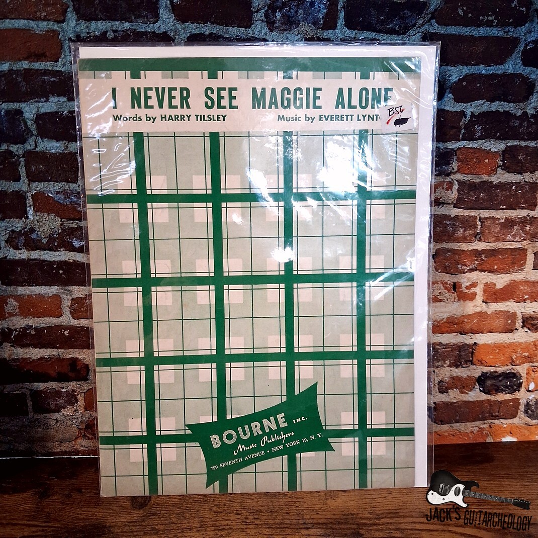Vintage I Never See Maggie Alone Harry Tilsley Sheet Music (1940s)