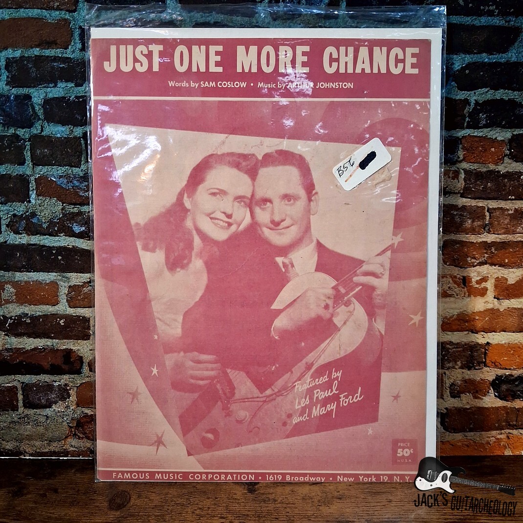 Vintage Just One More Chance Les Paul & Mary Ford Sheet Music (1940s)