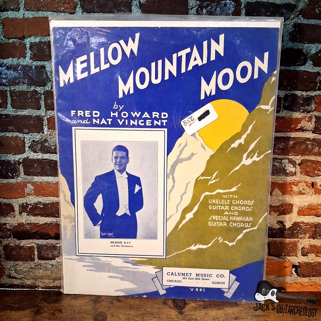 Vintage Mellow Mountain Moon Fred Howard / Nat Vincent Sheet Music (1940s)