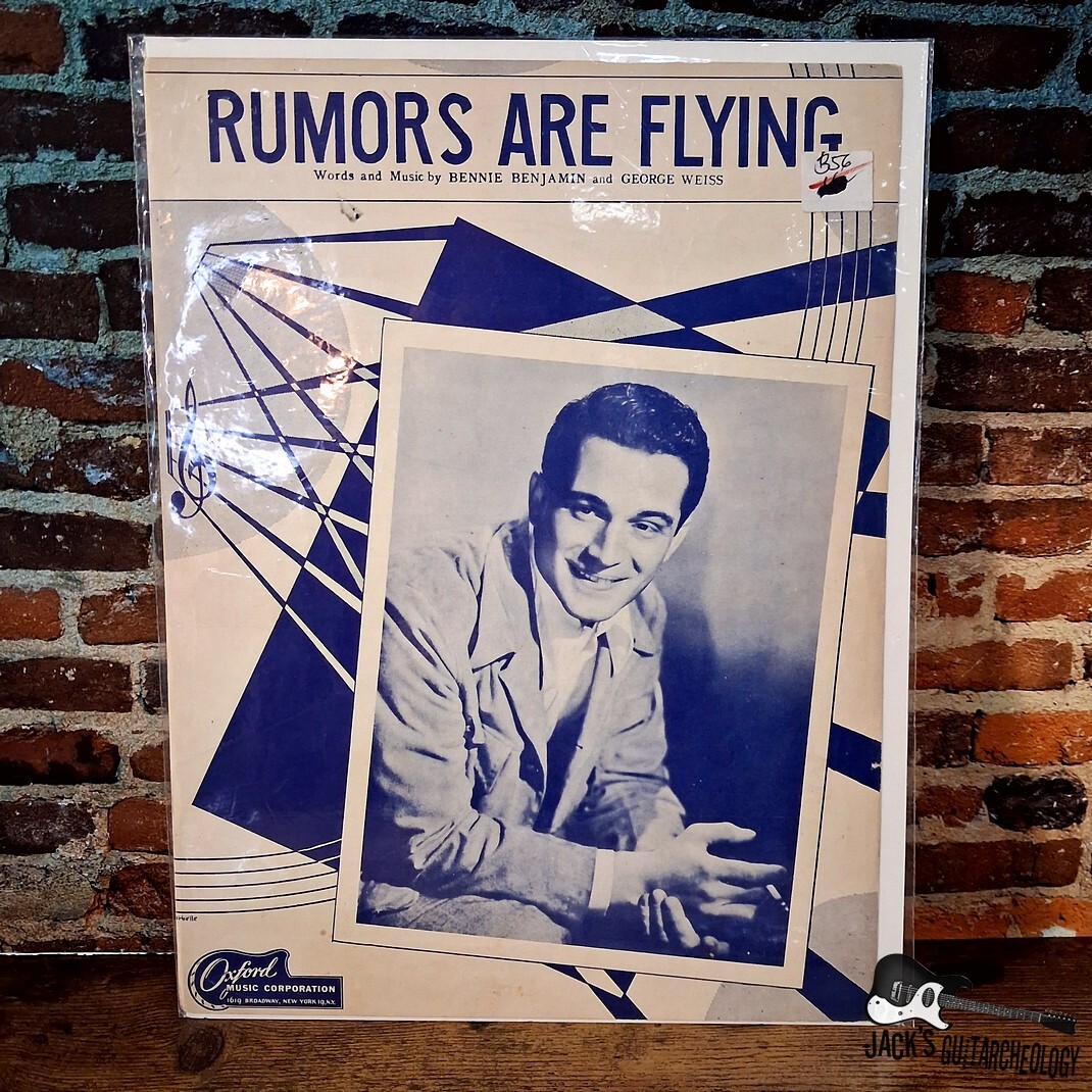 Vintage Rumors are Flying Bennie Benjamin /  George Weiss Sheet Music (1940s)