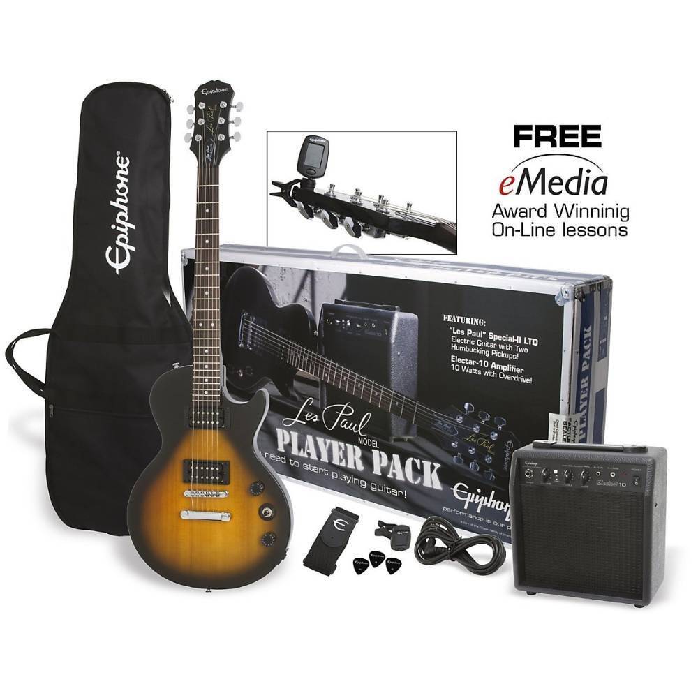 EPIPHONE ELPJVSCHPP LES PAUL SPECIAL II PLAYER PACK - VINTAGE SUNBURST