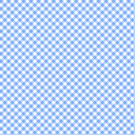 NEW! Red, White and Sweet Gingham Light Blue Fabric by the Yard