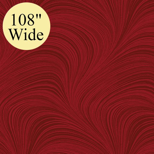NEW! Medium Red Wave Texture Wide Back Fabric by the Yard