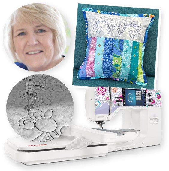 S24WAA SQC BERNINA Embroidered Quilt As You Go Pillow Sit & Sew
