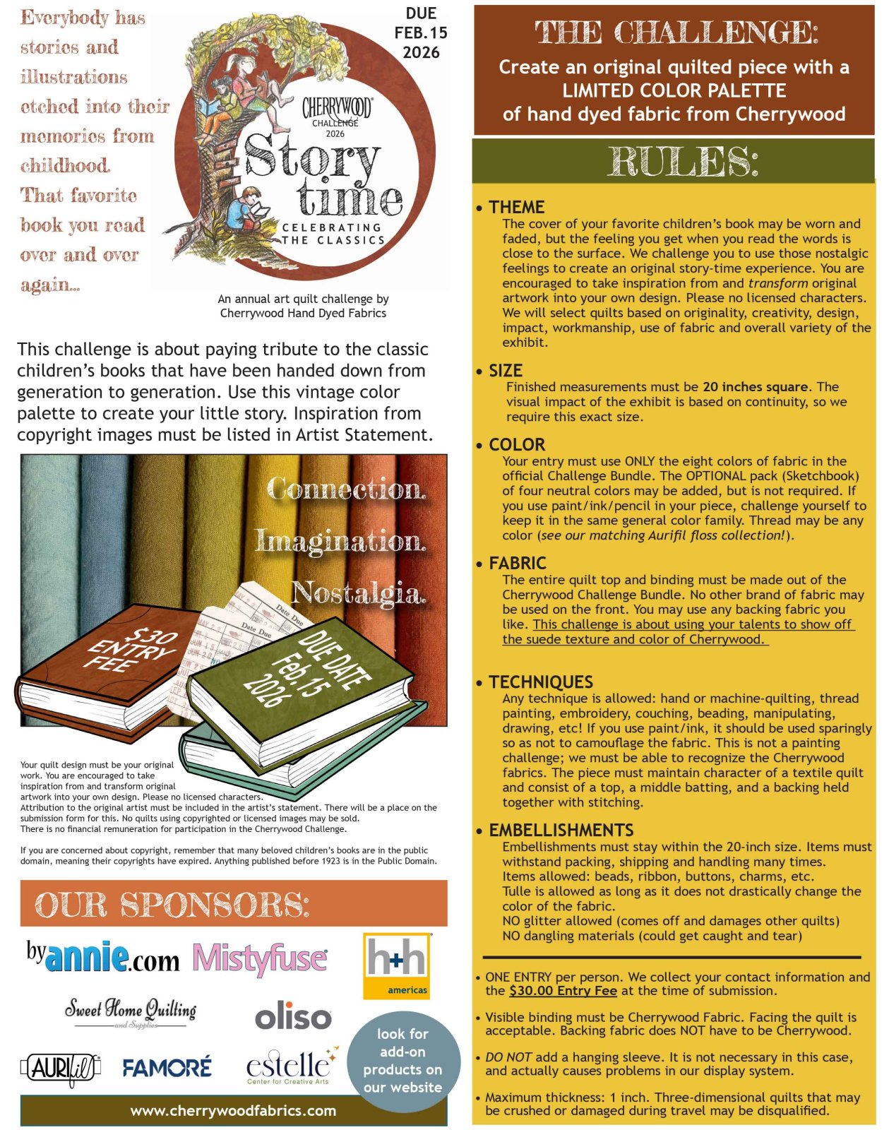 Read the official Challenge Rules and Submission Information.