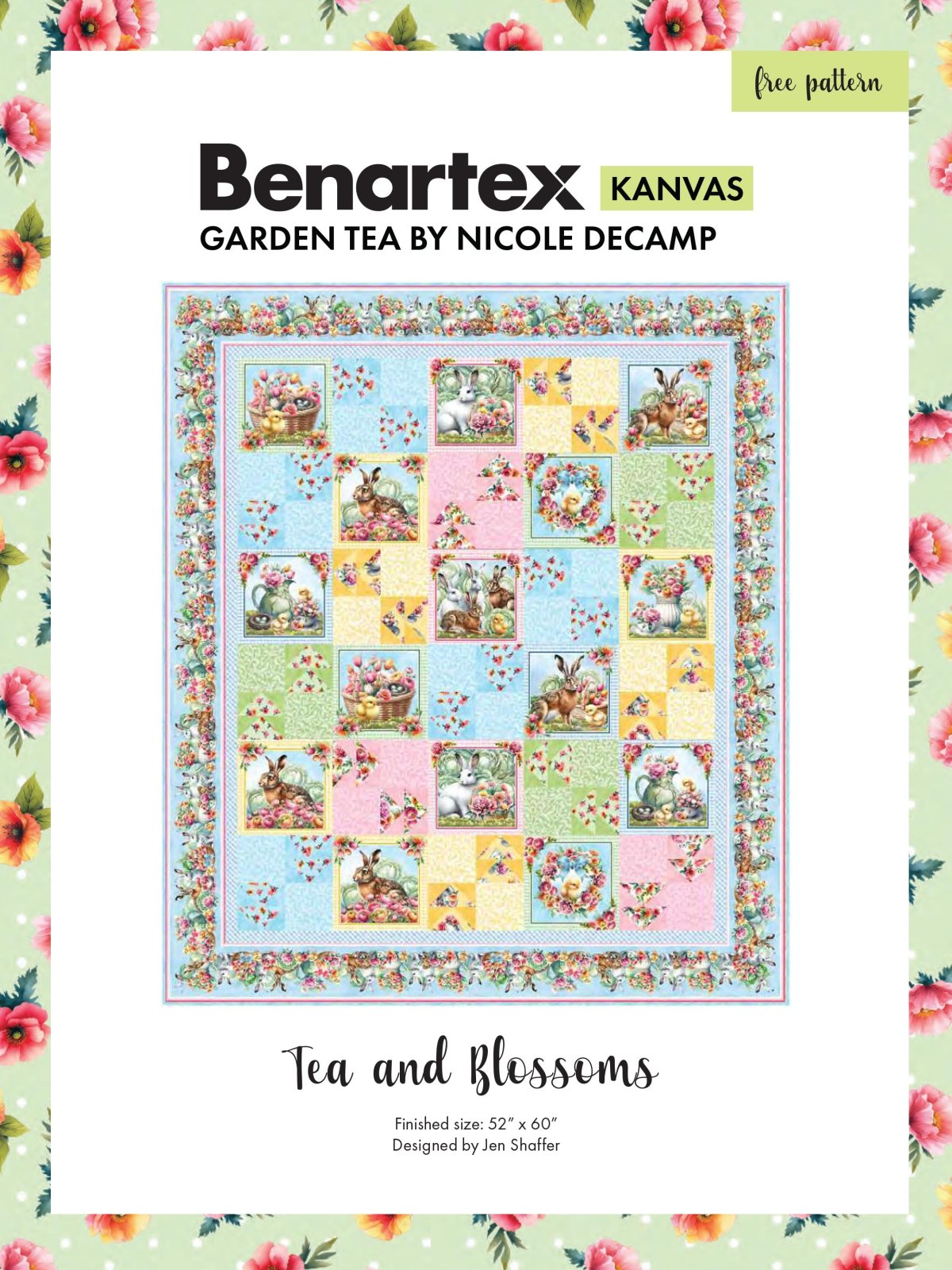 Easter Garden Tea and Blossoms Quilt available at ShopNZP.com from Nancy Zieman Productions Easter Garden Tea and Blossoms Quilt available at ShopNZP.com from Nancy Zieman Productions