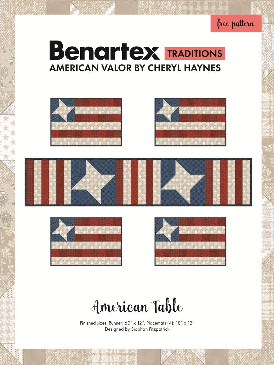 FREE American Table Table Runner and Placemat Pattern available at ShopNZP.com Nancy Zieman Productions