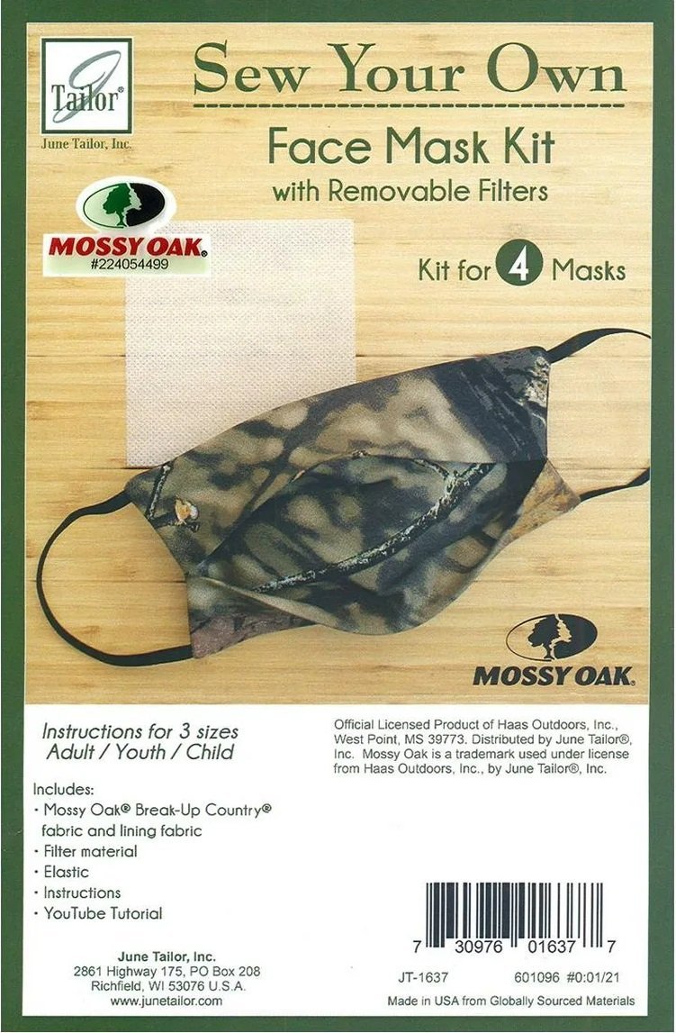 Sew Your Own Face Mask Kit, 4 pc. - Mossy Oak Breakup Country
