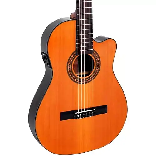 Giannini CDR-PRO CDR Pro Thin CEQ Acoustik Series Nylon String Classical Acoustic Electric Guitar w/ Case