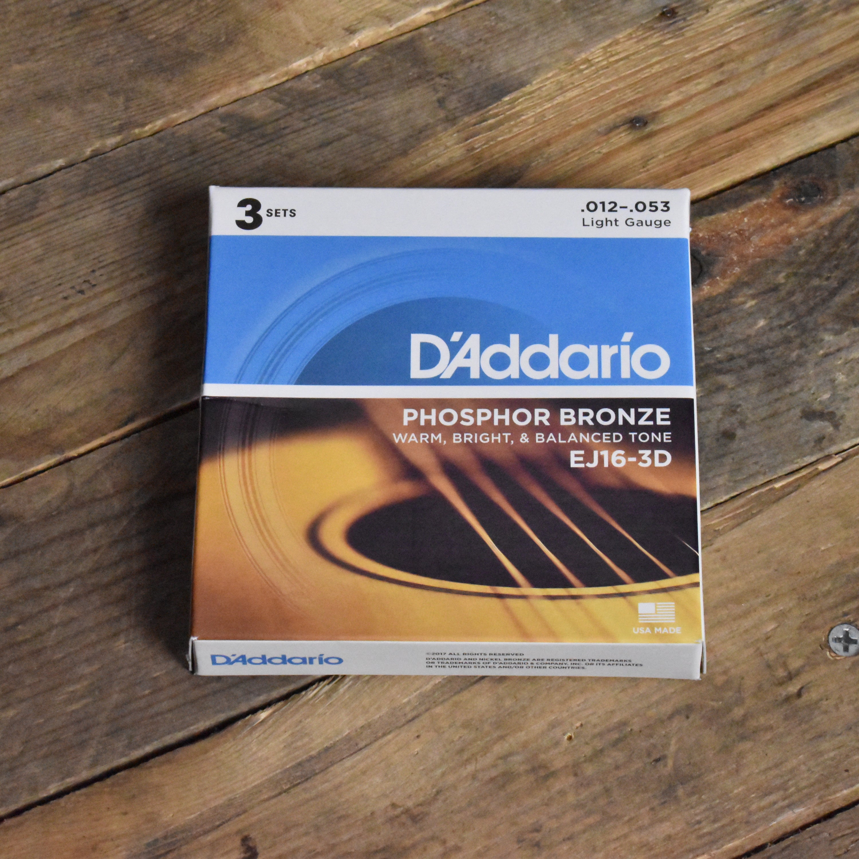 D'Addario EJ16-3D Strings Lt 3pk - 0019954126063