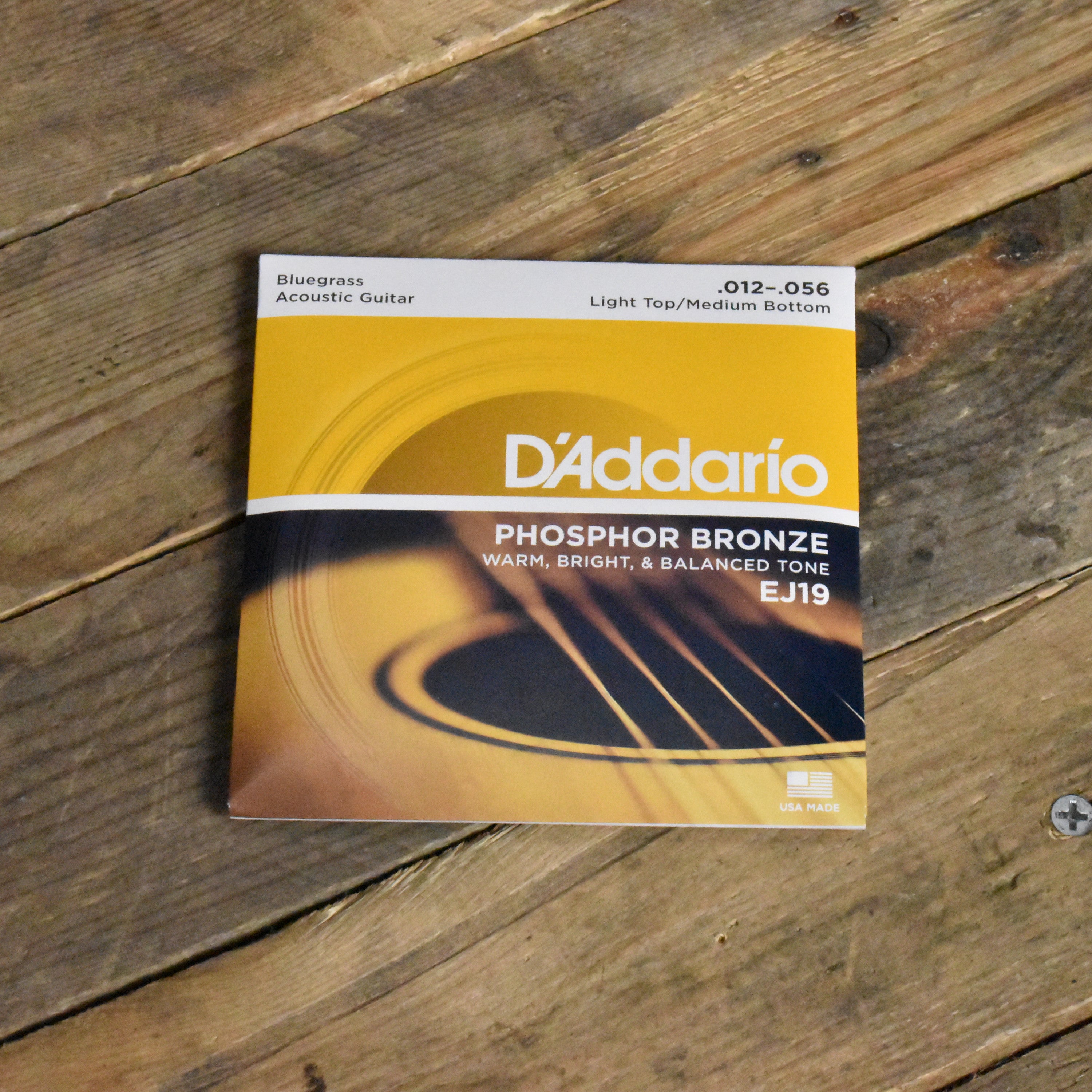 D'Addario EJ19 Phosphor Bronze Acoustic Guitar Strings Bluegrass 1256