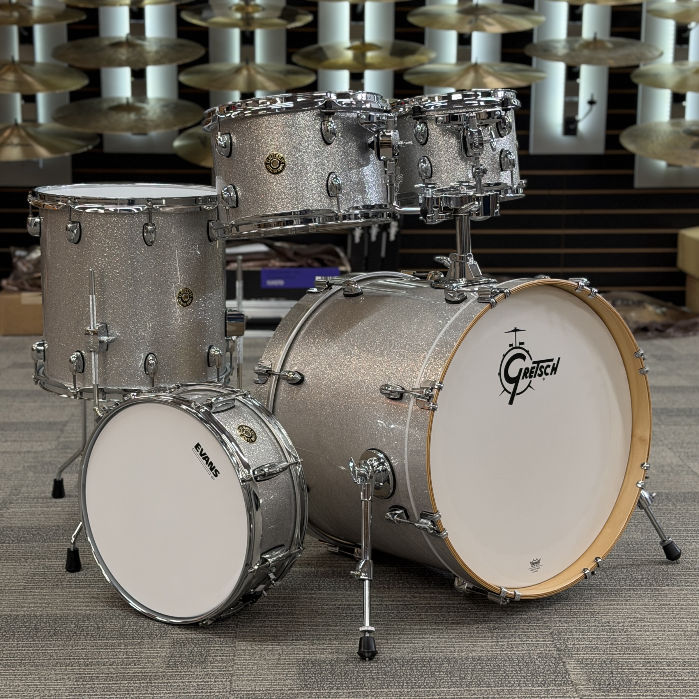 GRETSCH CM1-E605-SS CATALINA MAPLE 5PC 20-10-12-14-14SD SILVER SPARKLE - UNC