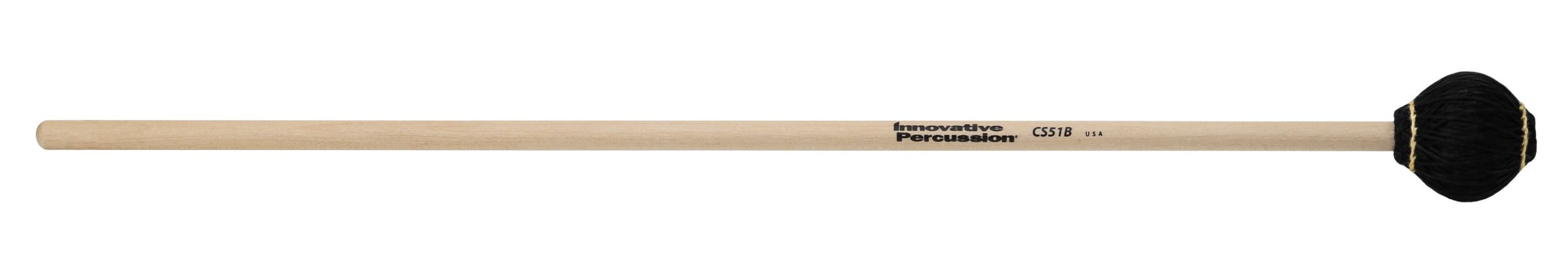 INNOVATIVE PERCUSSION CS51B HARD VIBE / MARIMBA MALLETS - BLACK CORD - BIRCH (PAIR)
