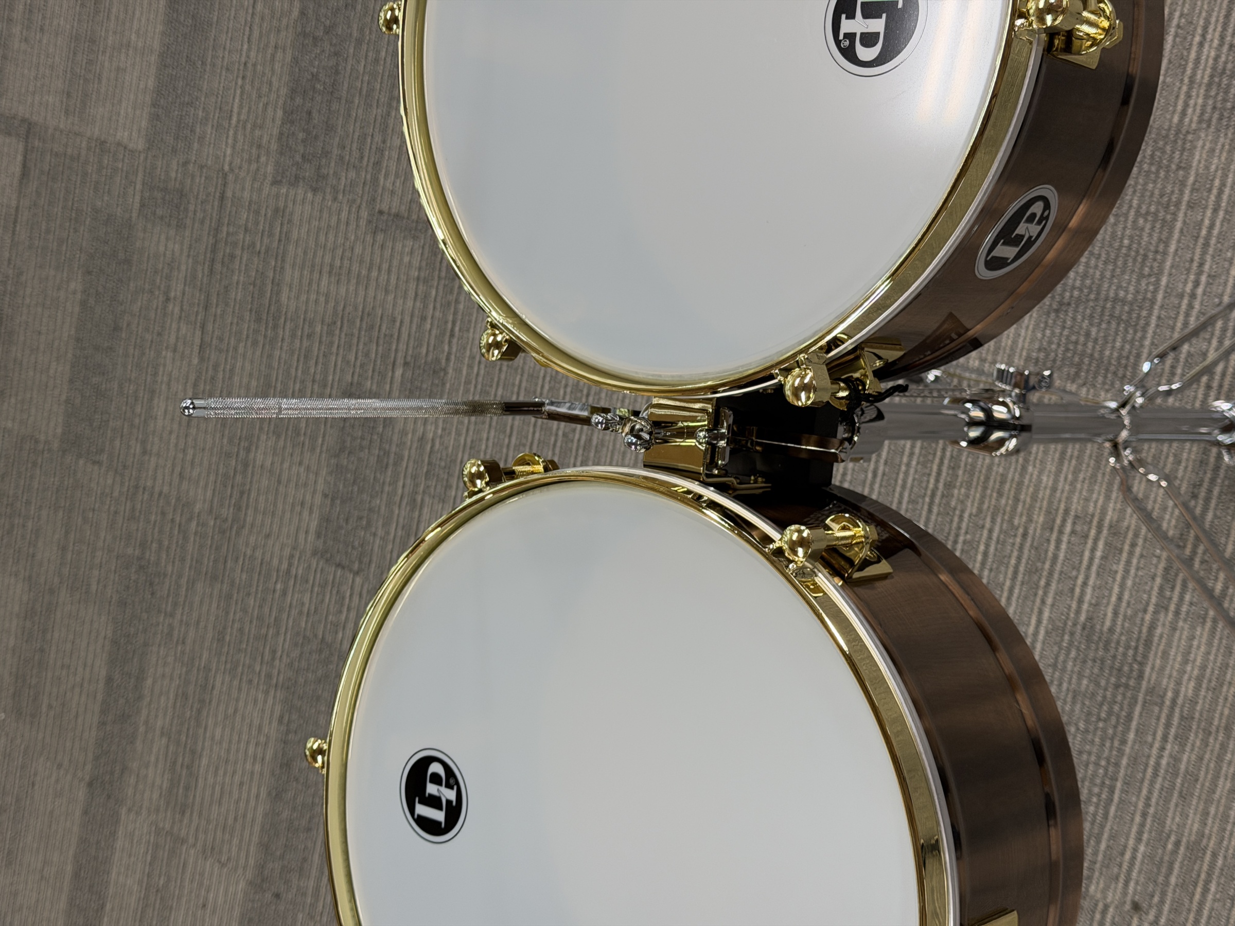 LATIN PERCUSSION LP257-KP KARL 14-15 TIMBALE STEEL ANTIQ BRONZE GD