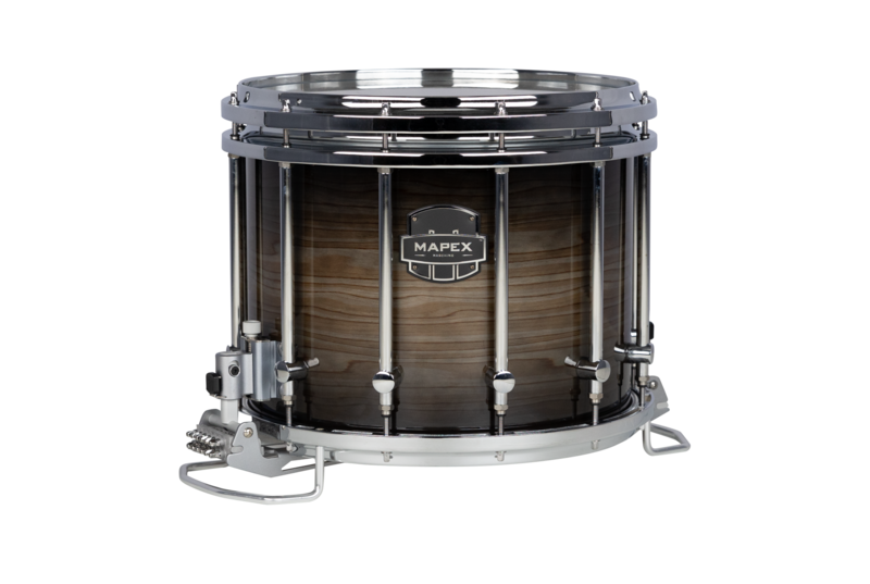 MAPEX QCNX1412S-TK-CC QUANTUM XT 14X12 MARCHING SNARE - BLACK DAWN WITH CHROME HARDWARE