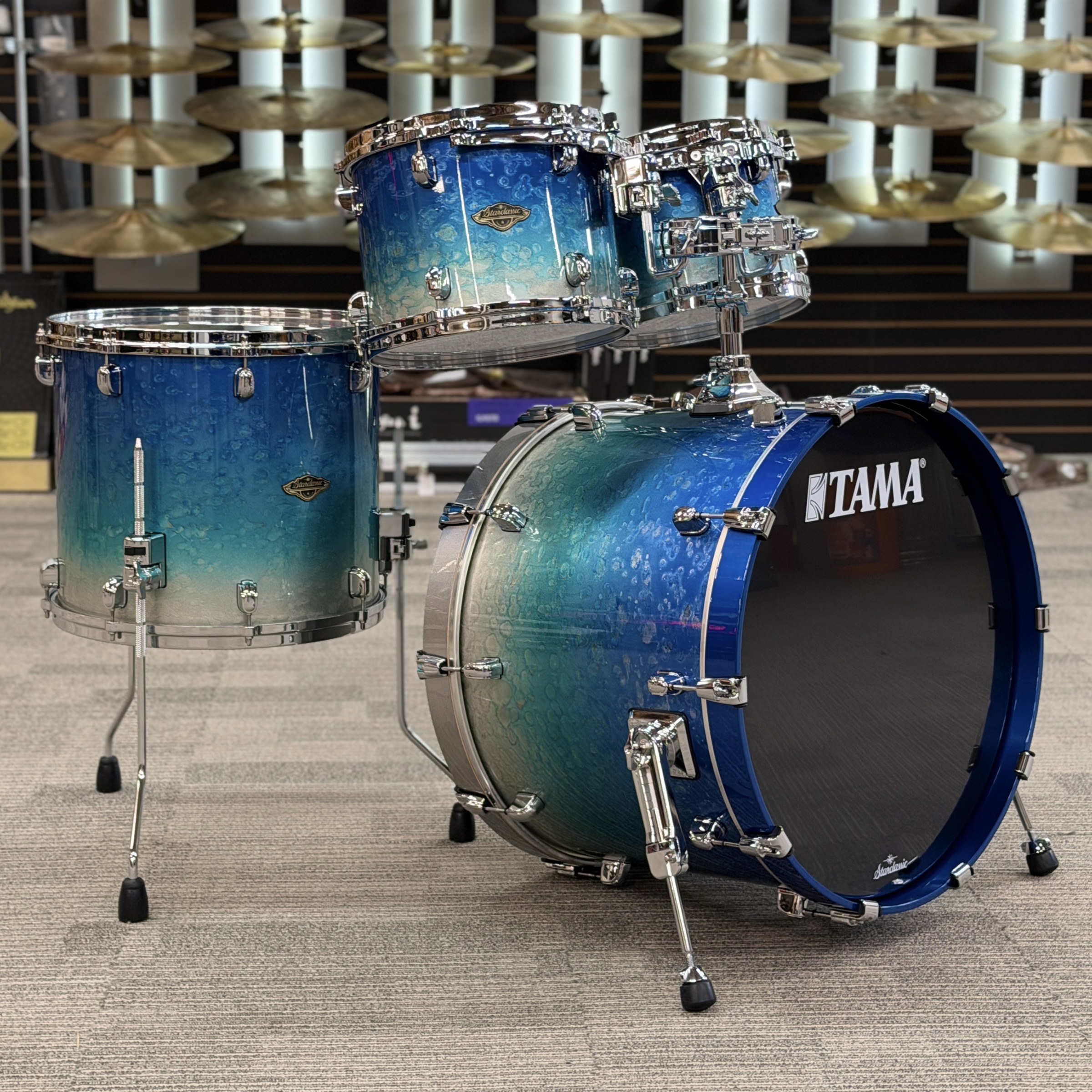 TAMA WBS42SMBI 4PC STARCLASSIC WALNUT/BIRCH SHELL PACK MOLTEN BLUE ICE FADE - FLOOR MODEL
