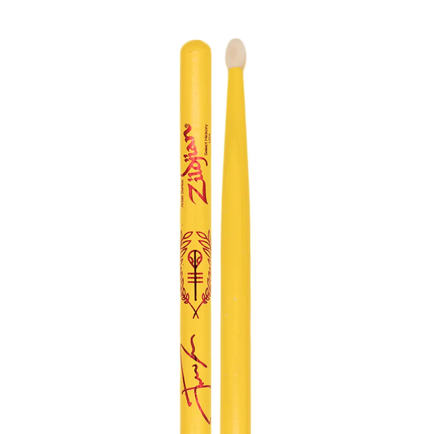 ZILDJIAN ZASJD4 JOSH DUN CLANCY YELLOW ARTIST SERIES DRUMSTICKS