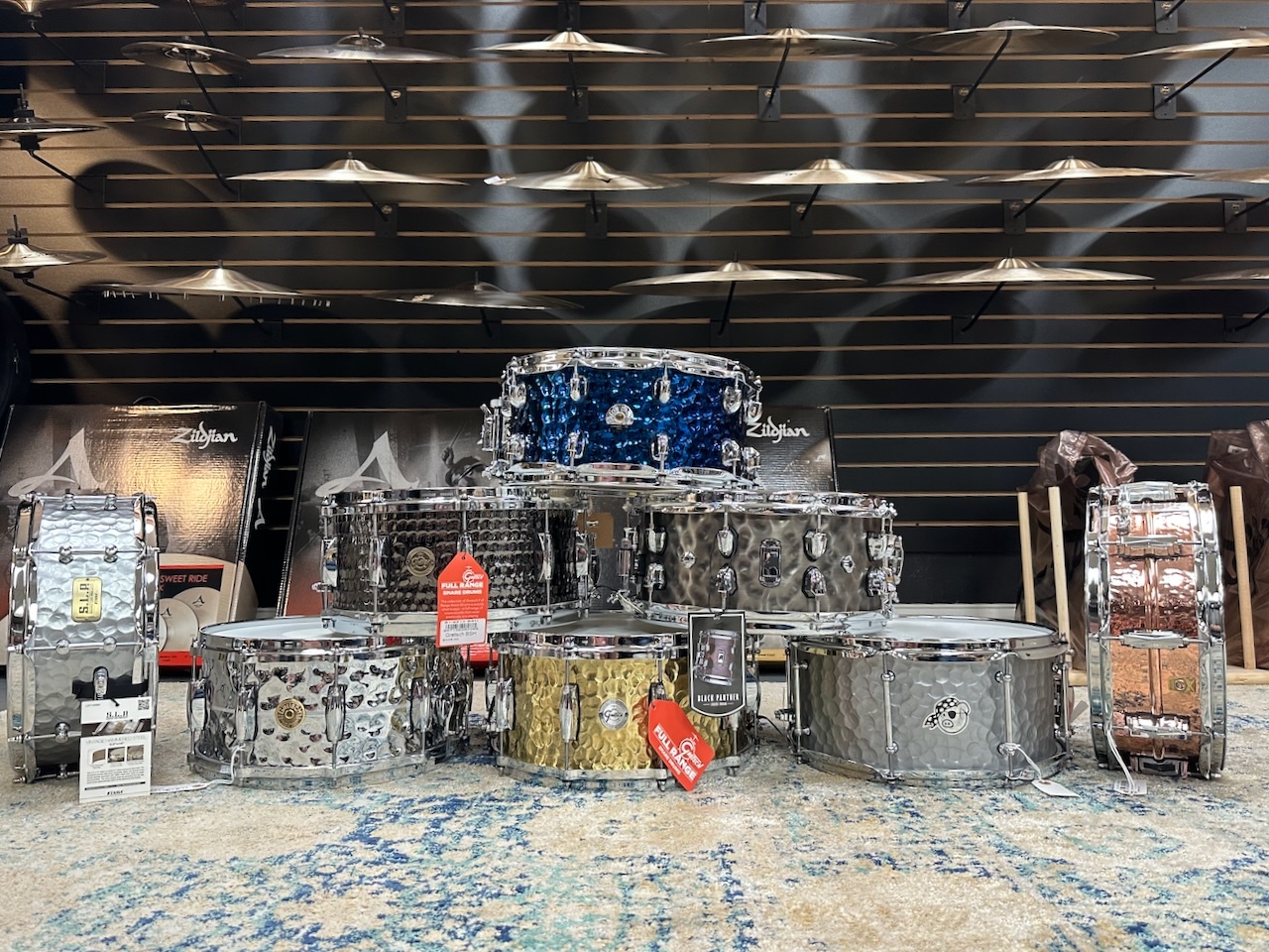 Acoustic drum sets at Dallas Percussion in Dallas, TX