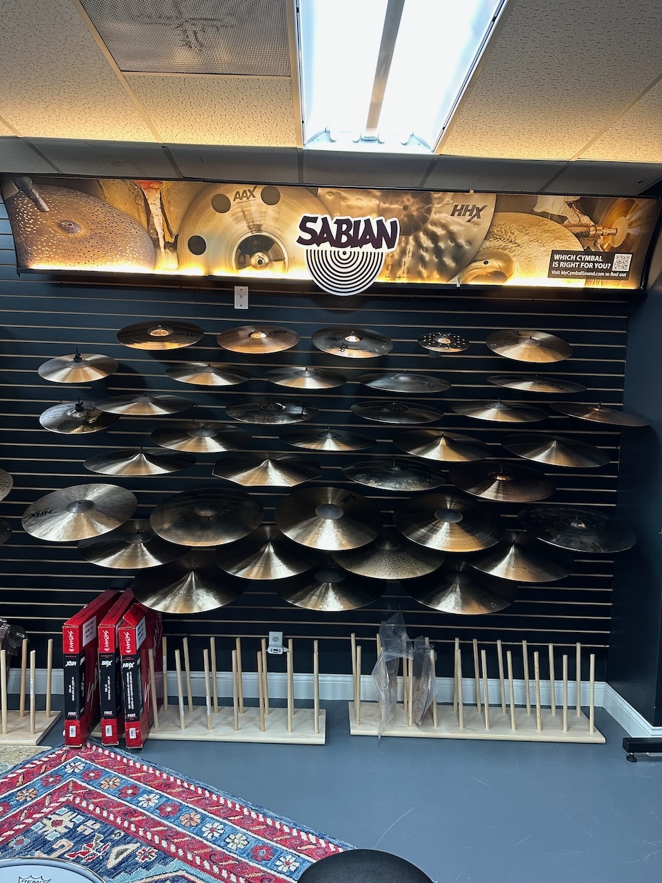Showroom floor at Dallas Percussion on Plano Road
