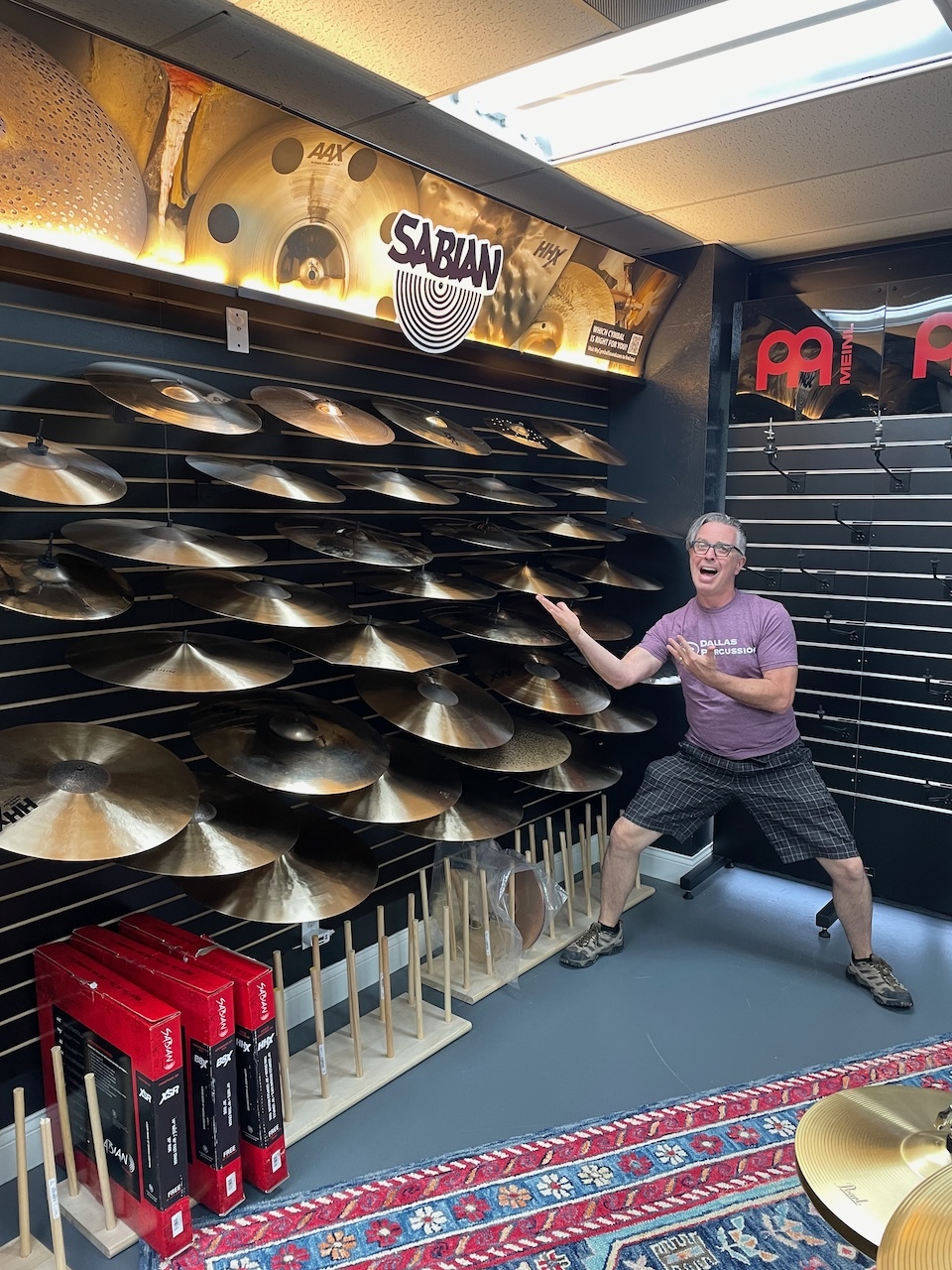 Drum showcase at Dallas Percussion on Plano Road