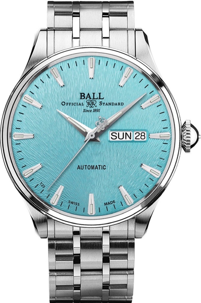 Ball Watch, Trainmaster Eternity, 39.5mm case, Stainless steel and Sapphire case back, Anti-reflective sapphire crystal