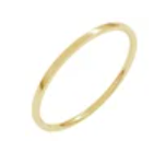18K YG ring 1 mm Ultra-Lightweight Comfort-Fit Flat Band Size 4.5