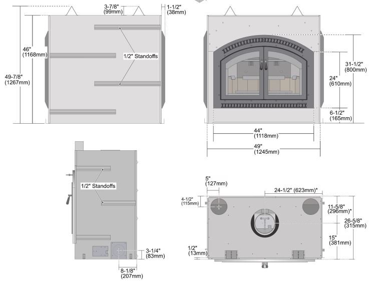 Fireplace Xtrordinair 44 Elite NexGen Hybrid Wood Fireplace