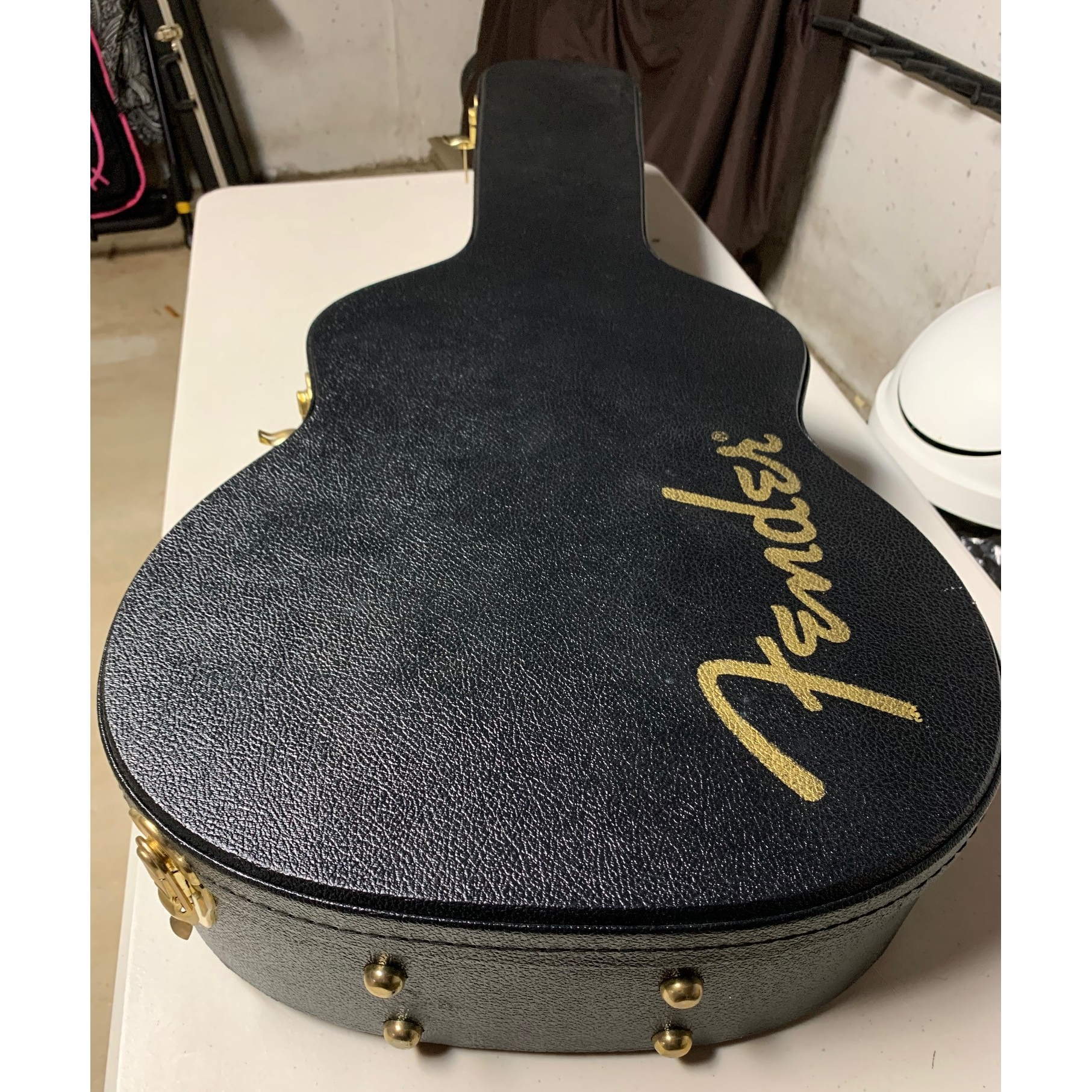 Pink Fender Telecoustic Paisley Acoustic Electric Guitar With Case