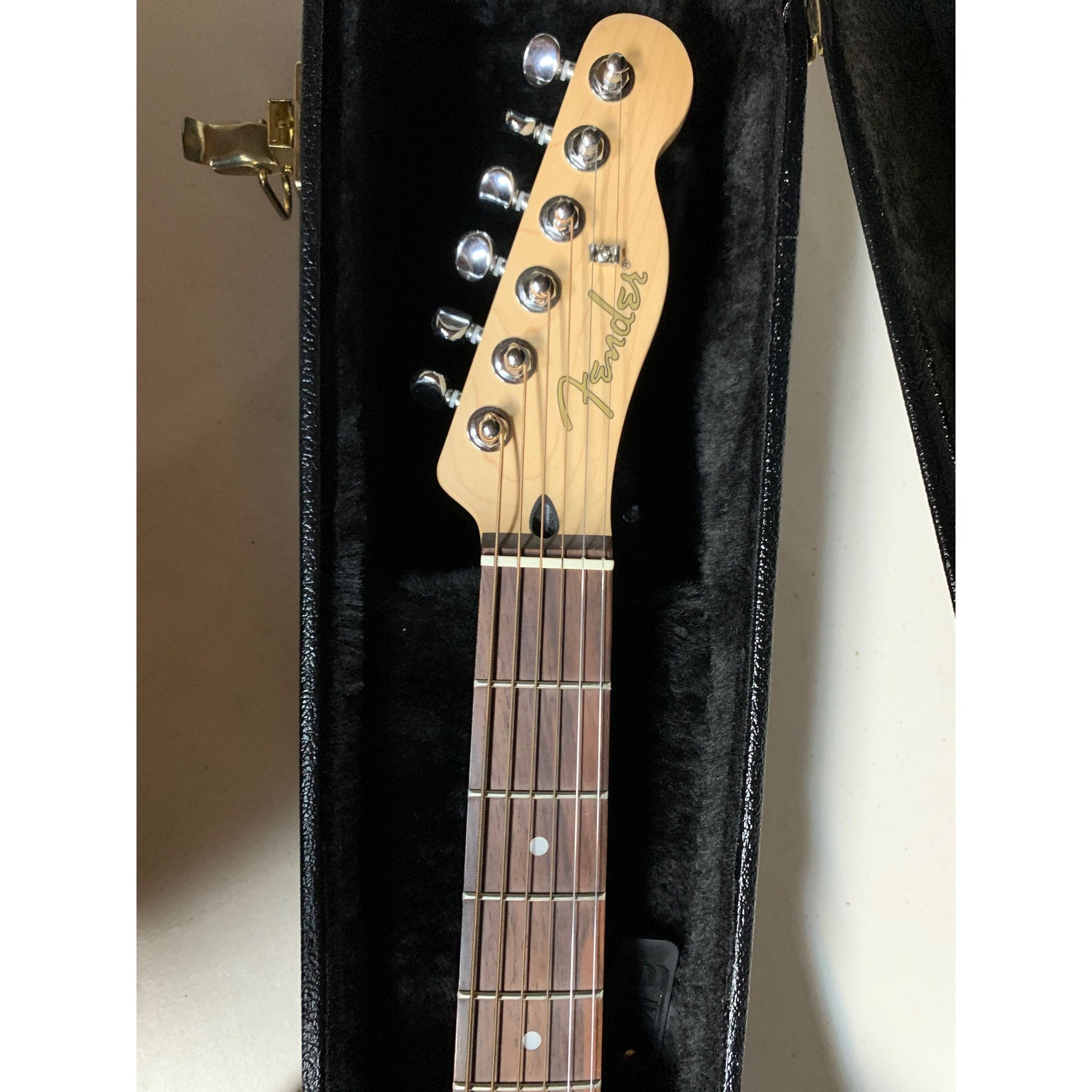 Pink Fender Telecoustic Paisley Acoustic Electric Guitar With Case