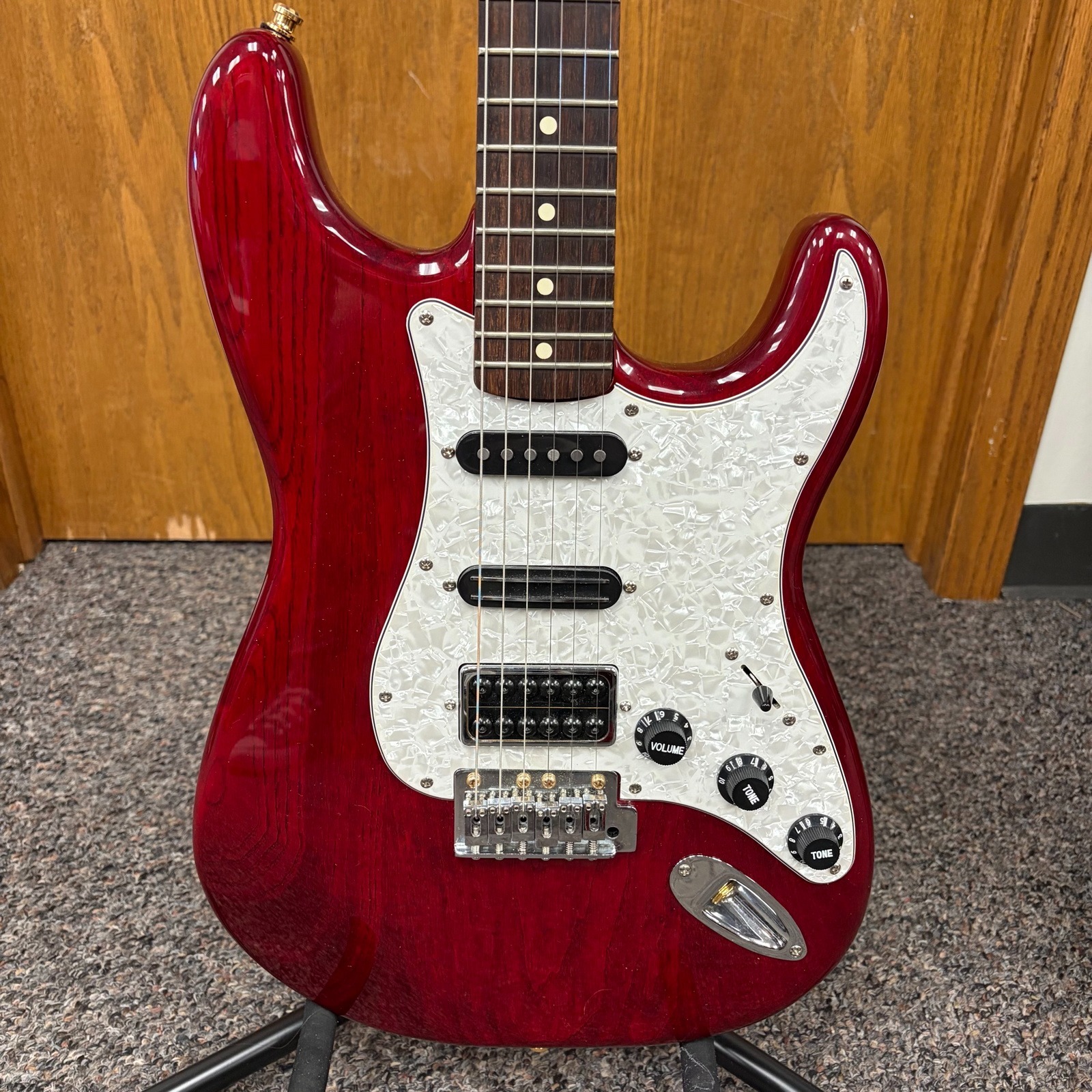 Fender Stratocaster 1995 MIM - Crimson Red Trans - Gold Sperzels & HSS Upgrades