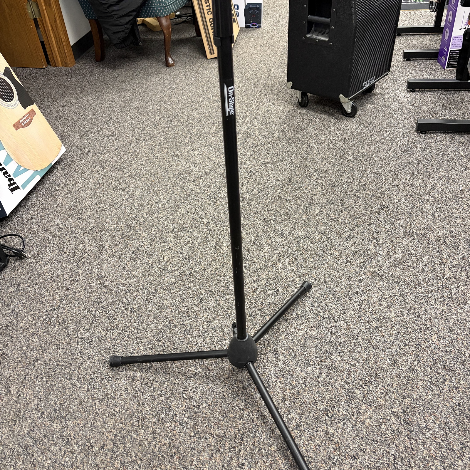 On-Stage Microphone Stand Tripod Base - Black - Open Box